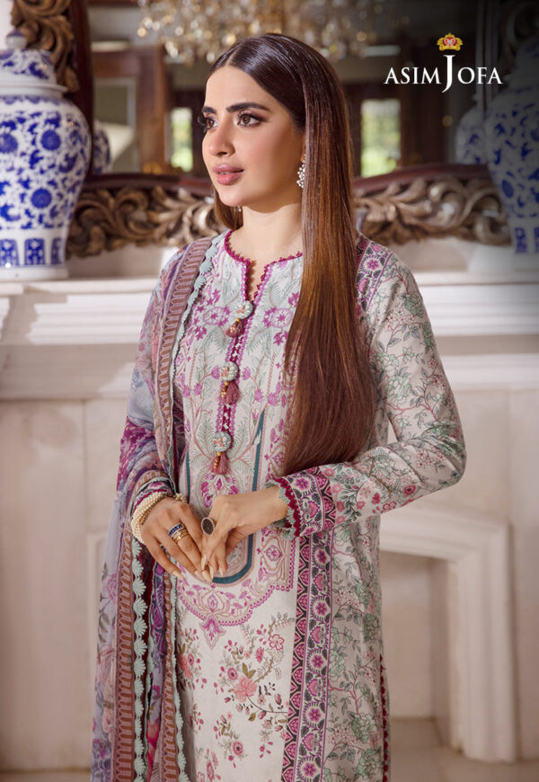 Asim Jofa Ajas-13 3-Pcs Printed Cambric