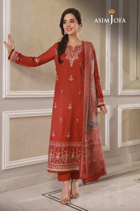Asim Jofa Ajas-23 Embroidered Cambric 3-Pcs 