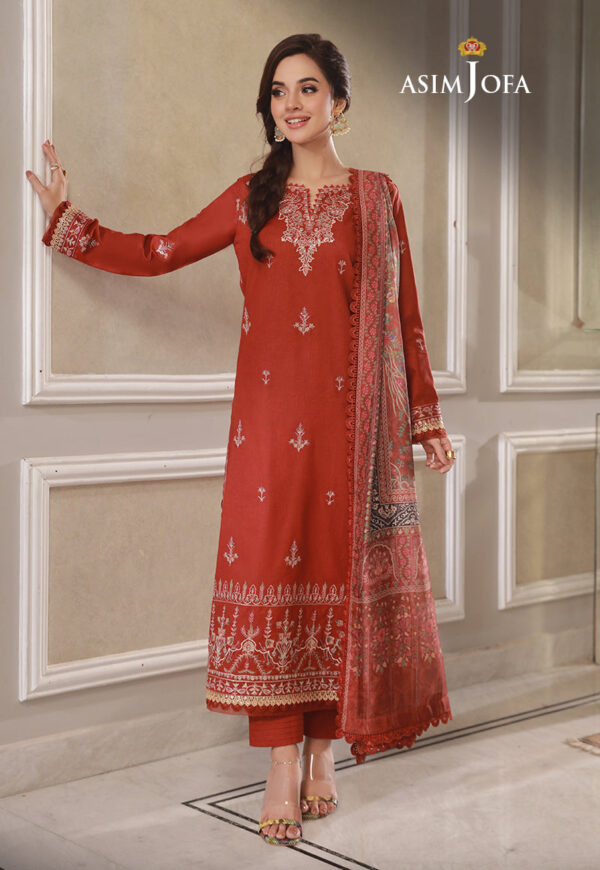 Asim Jofa Ajas-23 Embroidered Cambric 3-Pcs