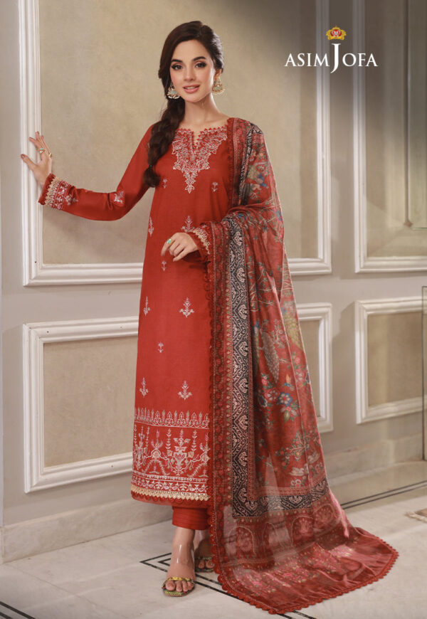 Asim Jofa Ajas-23 Embroidered Cambric 3-Pcs