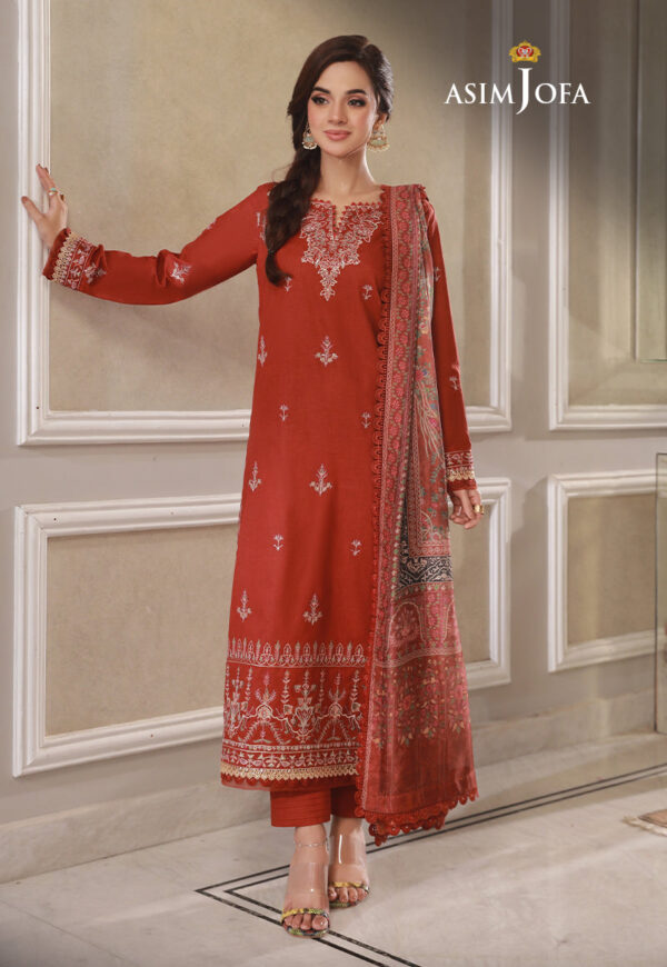 Asim Jofa Ajas-23 Embroidered Cambric 3-Pcs