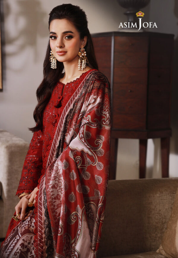 Asim Jofa Ajas-25 Embroidered Cambric 3-Pcs