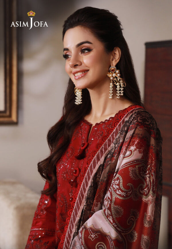 Asim Jofa Ajas-25 Embroidered Cambric 3-Pcs