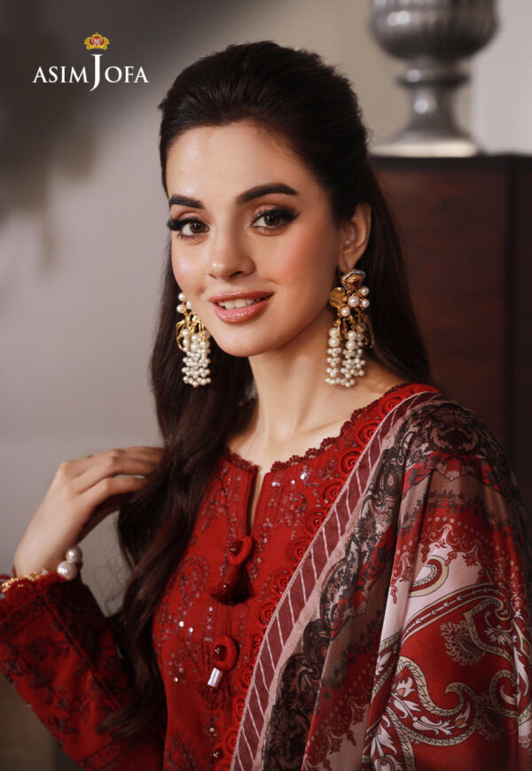 Asim Jofa Ajas-25 Embroidered Cambric 3-Pcs