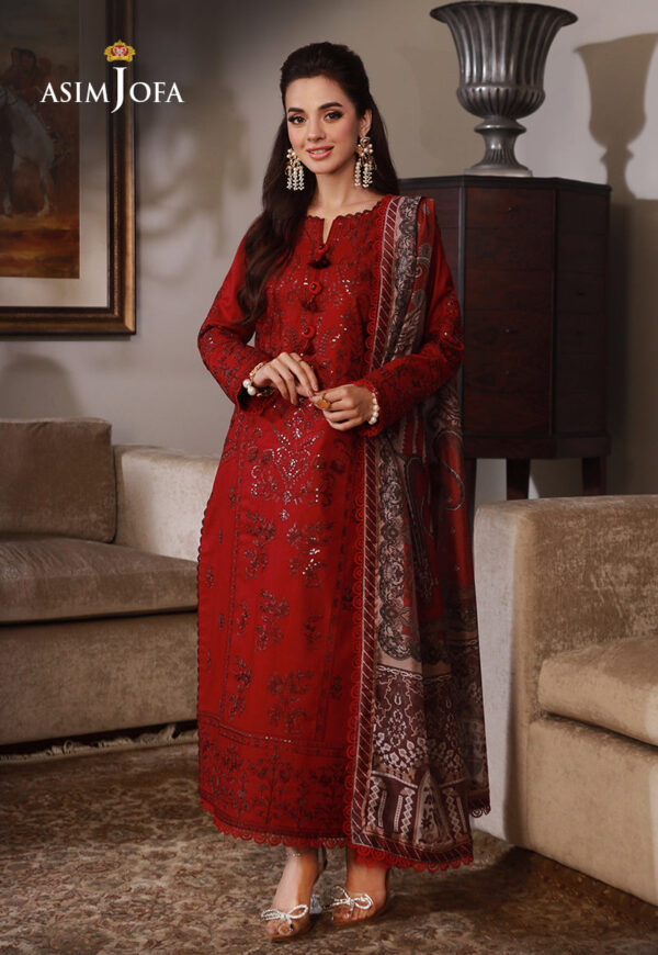 Asim Jofa Ajas-25 Embroidered Cambric 3-Pcs