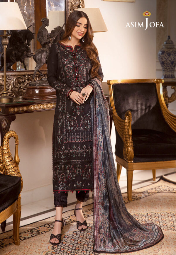Asim Jofa Ajas-26 Embroidered Cambric 3-Pcs