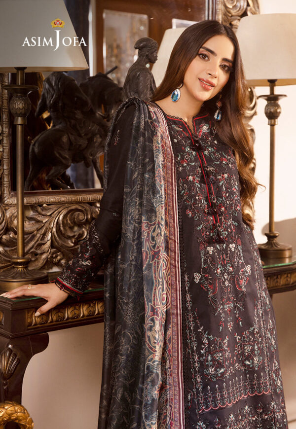 Asim Jofa Ajas-26 Embroidered Cambric 3-Pcs
