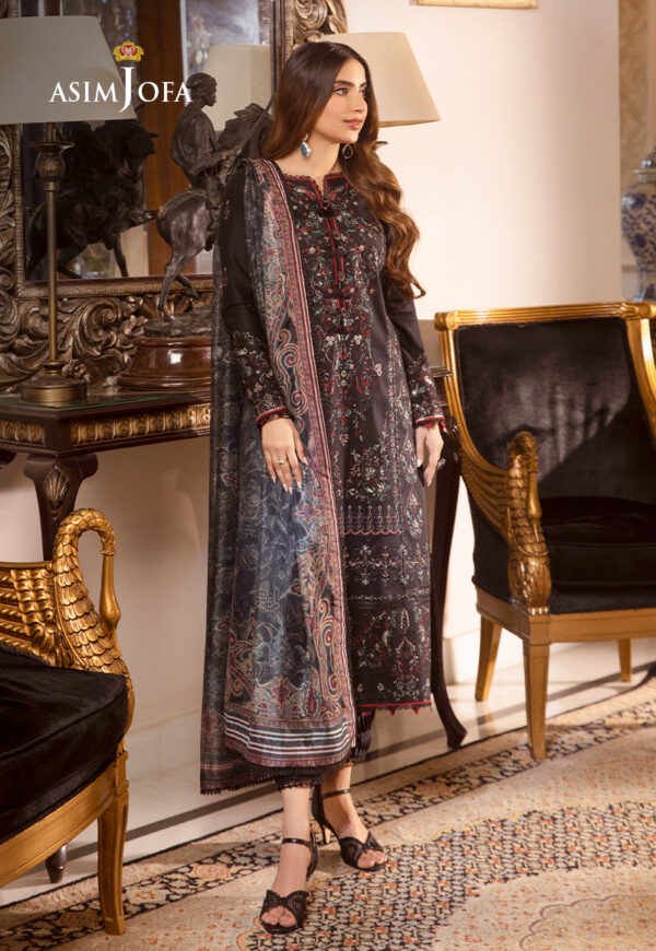 Asim Jofa Ajas-26 Embroidered Cambric 3-Pcs