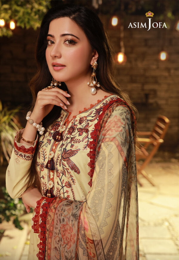 Asim Jofa Ajas-27 Embroidered Cambric 3-Pcs