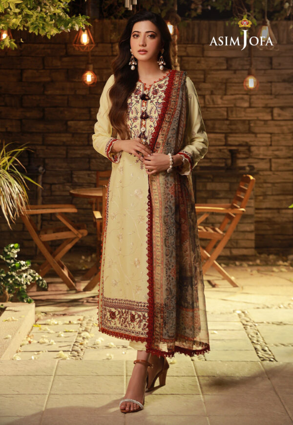 Asim Jofa Ajas-27 Embroidered Cambric 3-Pcs