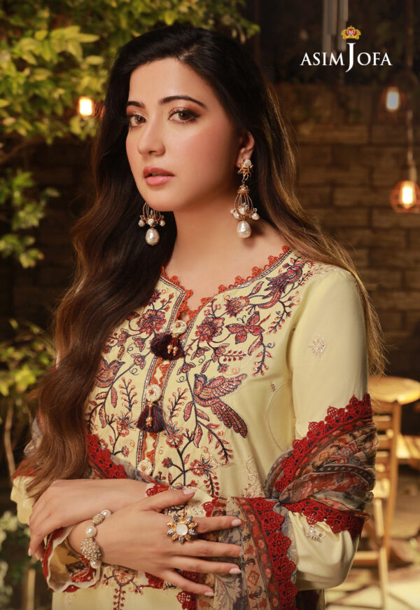 Asim Jofa Ajas-27 Embroidered Cambric 3-Pcs
