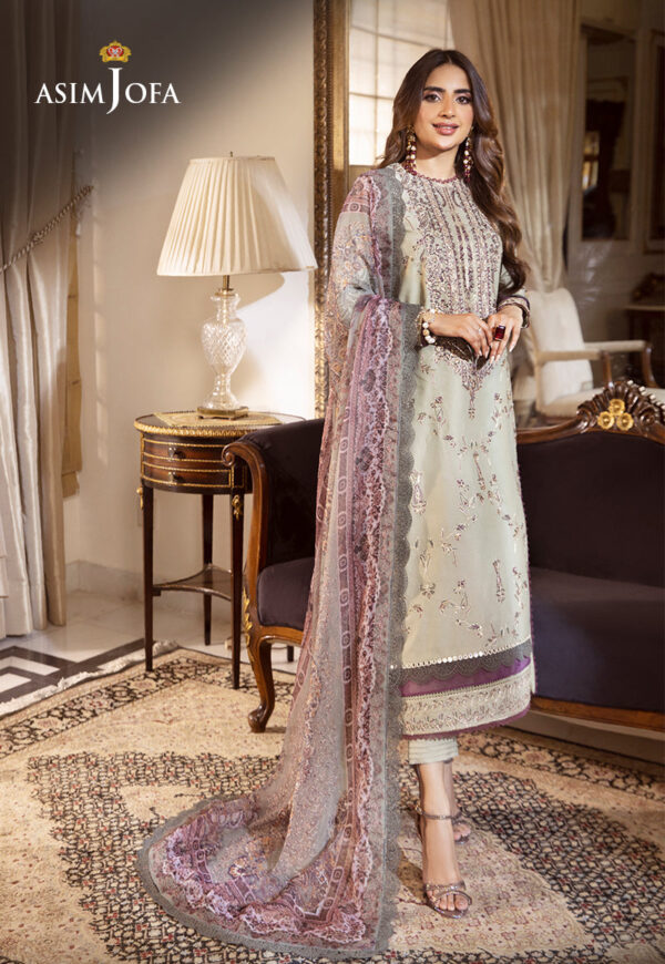 Asim Jofa Ajas-30 Embroidered Cambric 3-Pcs