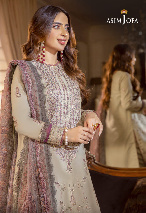 Asim Jofa Ajas-30 Embroidered Cambric 3-Pcs