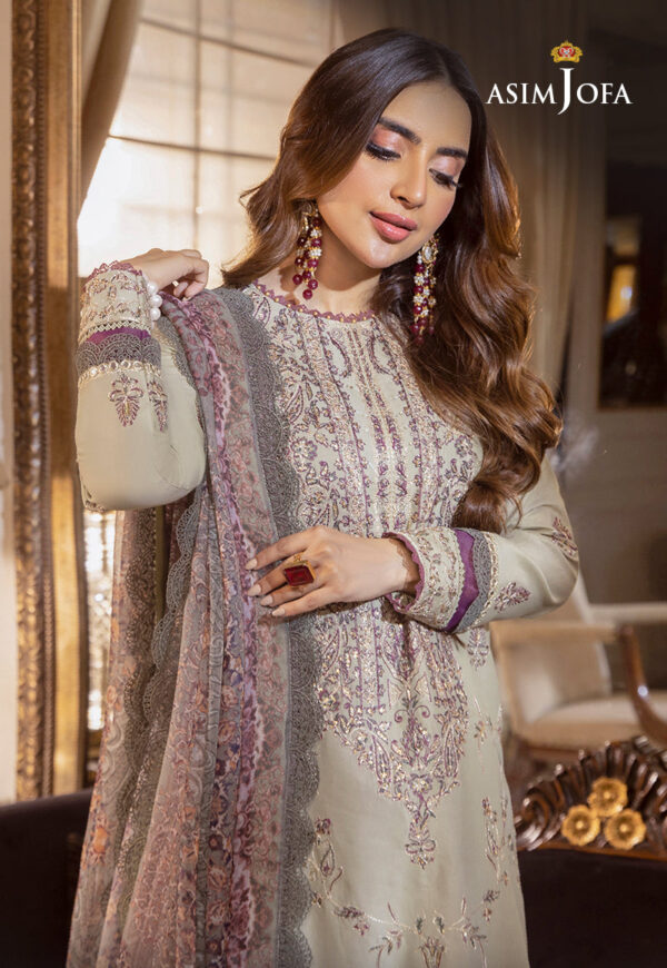 Asim Jofa Ajas-30 Embroidered Cambric 3-Pcs
