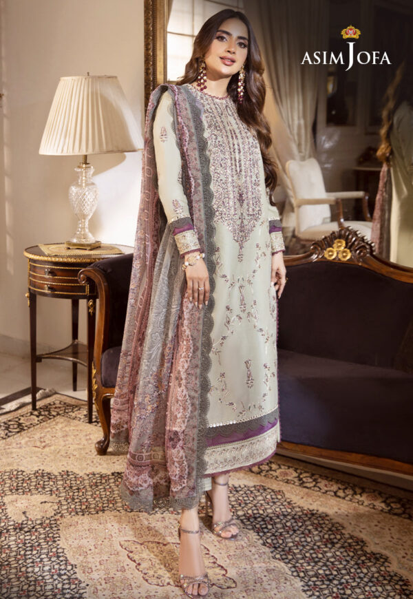 Asim Jofa Ajas-30 Embroidered Cambric 3-Pcs