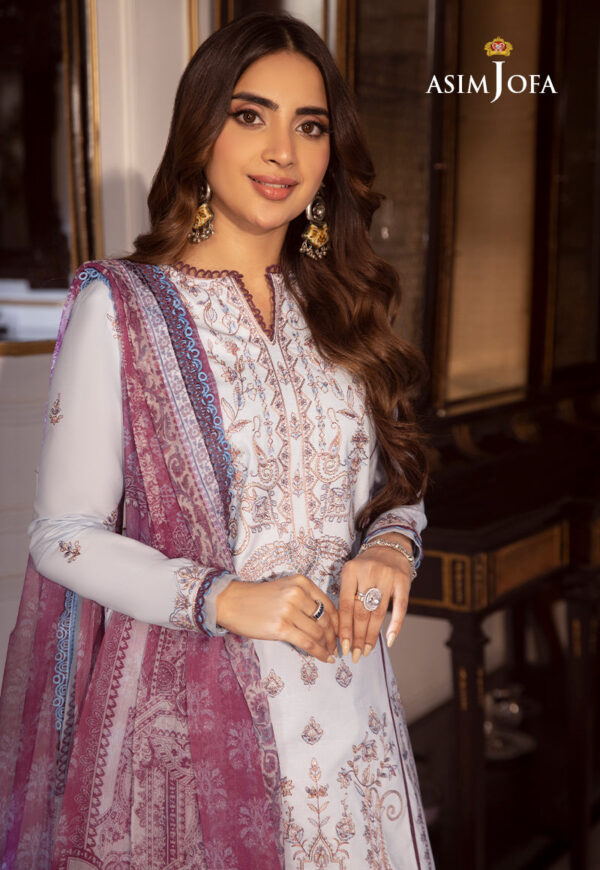 Asim Jofa Ajas-32 Embroidered Cambric 3-Pcs