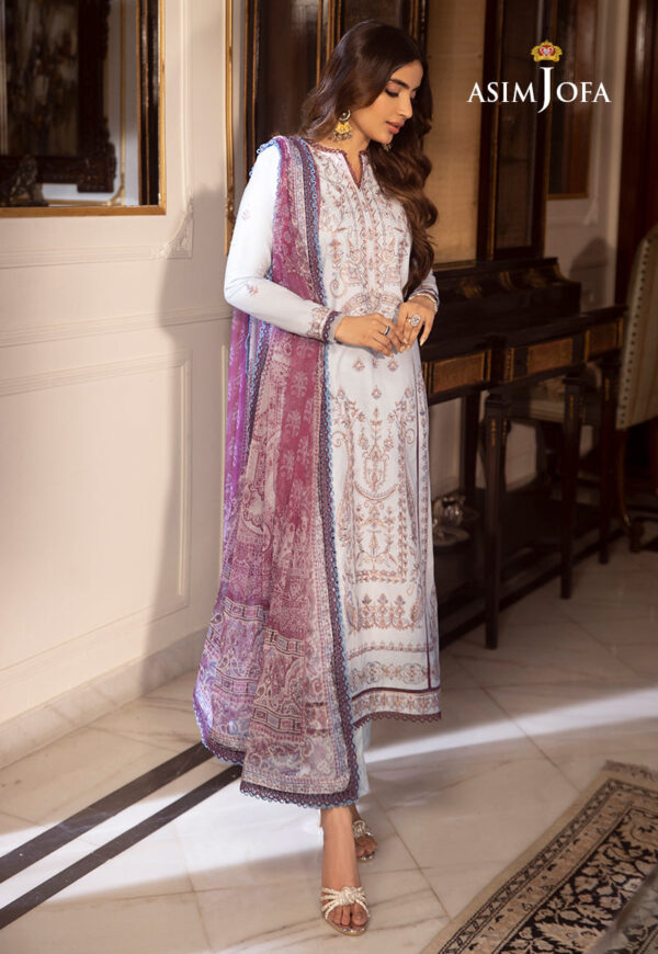 Asim Jofa Ajas-32 Embroidered Cambric 3-Pcs