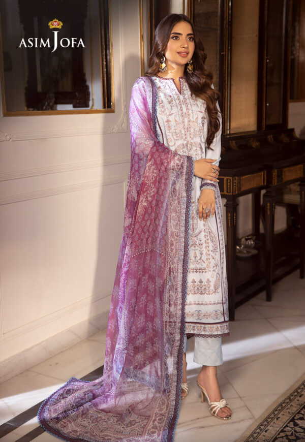 Asim Jofa Ajas-32 Embroidered Cambric 3-Pcs