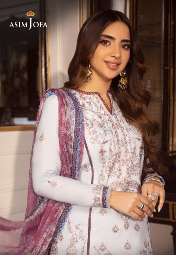 Asim Jofa Ajas-32 Embroidered Cambric 3-Pcs