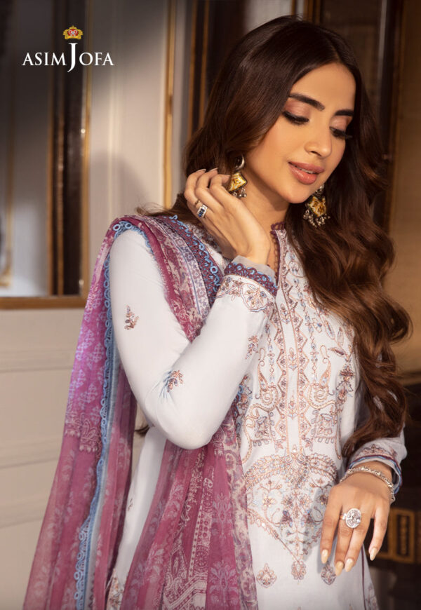 Asim Jofa Ajas-32 Embroidered Cambric 3-Pcs