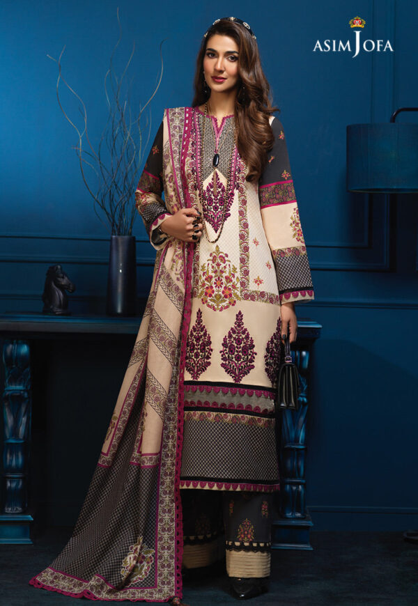Asim Jofa Aje-02 Embroidered Cambric