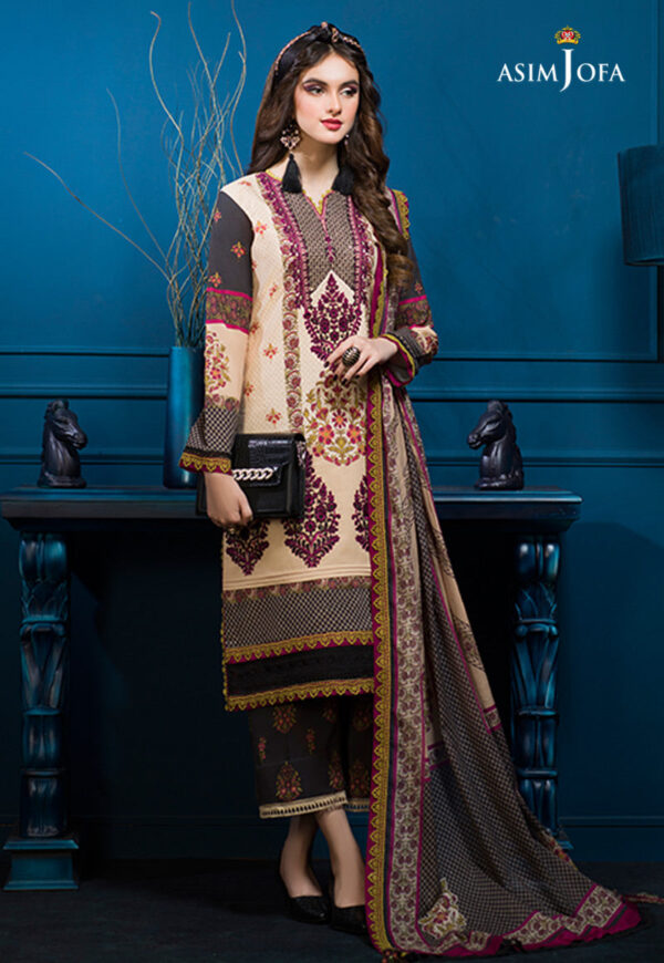 Asim Jofa Aje-02 Embroidered Cambric