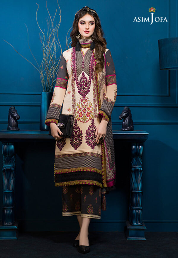 Asim Jofa Aje-02 Embroidered Cambric