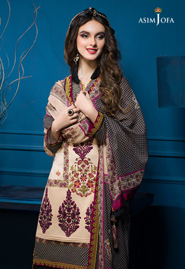 Asim Jofa Aje-02 Embroidered Cambric