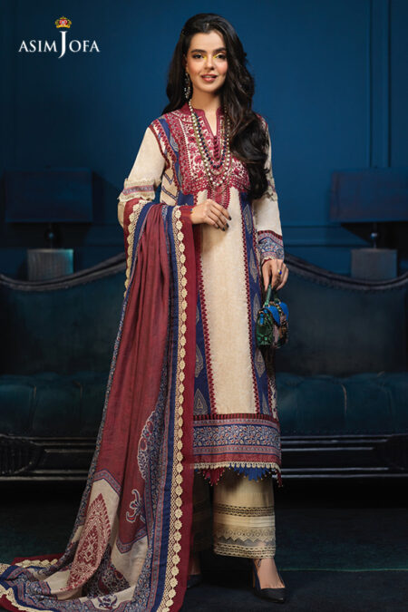 Asim Jofa Aje-04 Embroidered Cambric 
