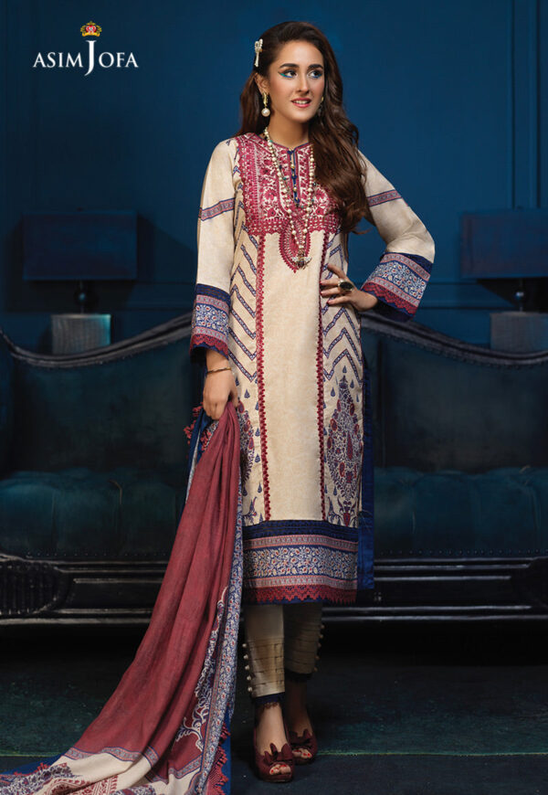 Asim Jofa Aje-04 Embroidered Cambric
