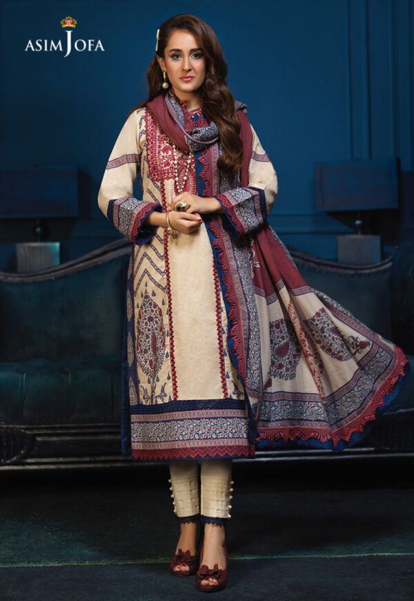 Asim Jofa Aje-04 Embroidered Cambric