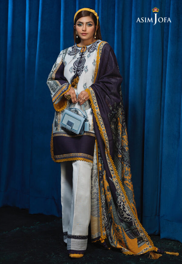 Asim Jofa Aje-10 Embroidered Khaddar