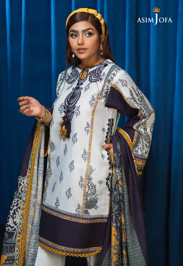 Asim Jofa Aje-10 Embroidered Khaddar
