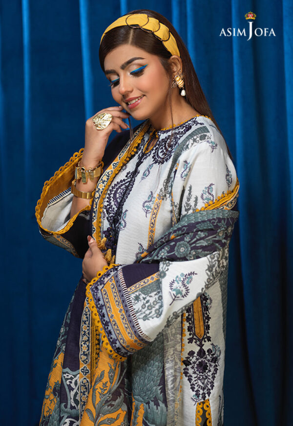 Asim Jofa Aje-10 Embroidered Khaddar