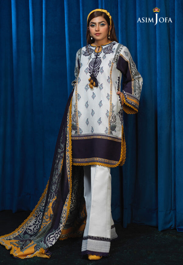 Asim Jofa Aje-10 Embroidered Khaddar