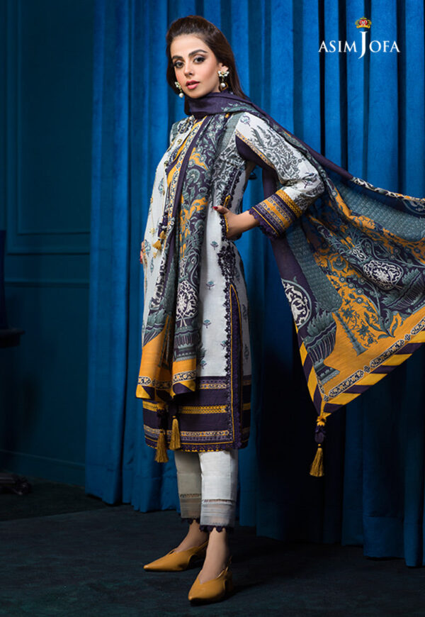 Asim Jofa Aje-10 Embroidered Khaddar