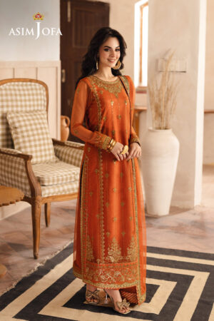 Asim Jofa Ajhe-09 Embroidered Net 