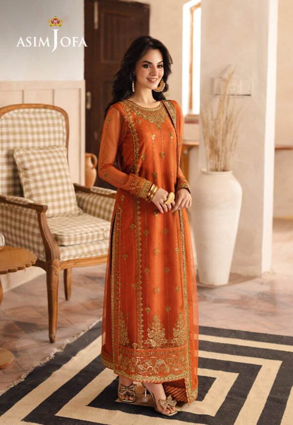 Asim Jofa Ajhe-09 Embroidered Net