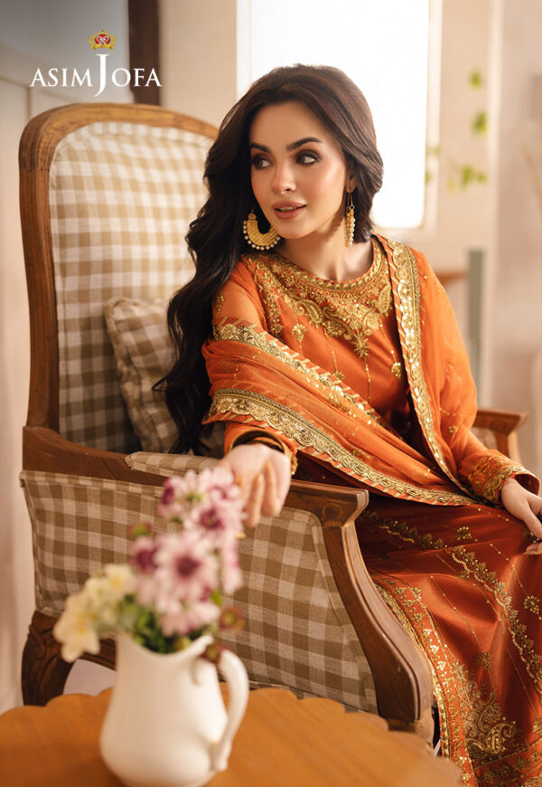 Asim Jofa Ajhe-09 Embroidered Net