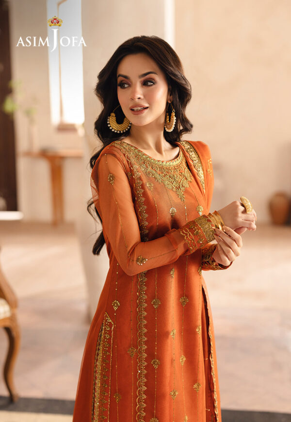 Asim Jofa Ajhe-09 Embroidered Net