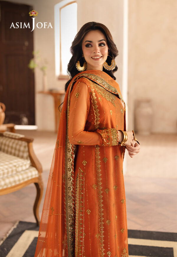 Asim Jofa Ajhe-09 Embroidered Net