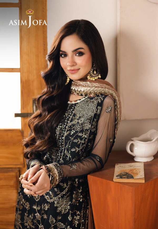 Asim Jofa Ajhe-05 Embroidered Net