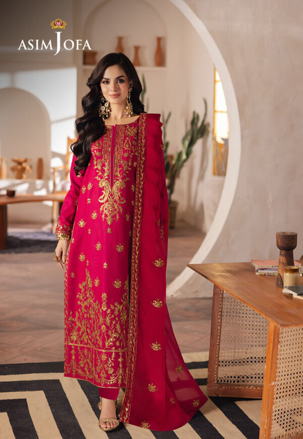 Asim Jofa Ajheb-08 Embroidered Jumbo Silk Stitched