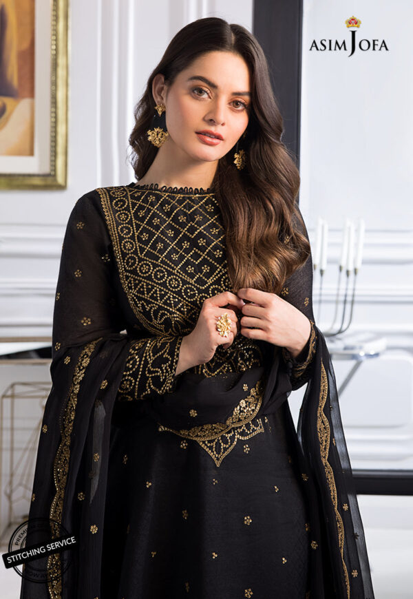 Asim Jofa Ajim-14 Embroidered Self-Jacquard