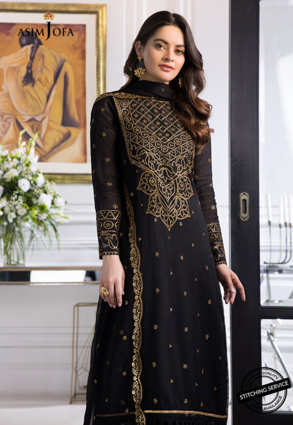 Asim Jofa Ajim-14 Embroidered Self-Jacquard