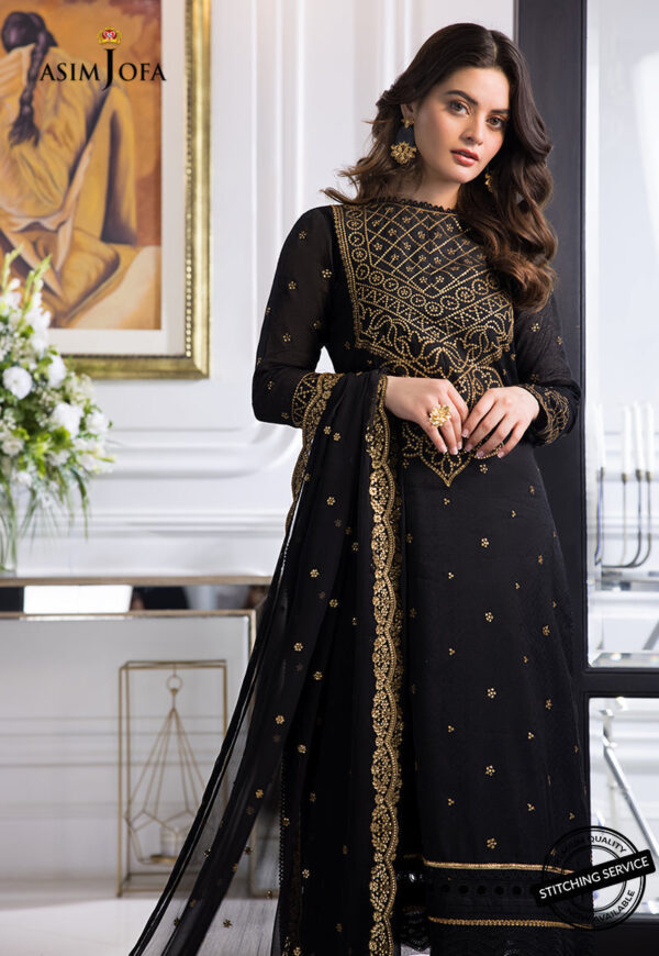 Asim Jofa Ajim-14 Embroidered Self-Jacquard