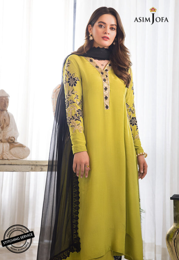 Asim Jofa Ajim-18 Embroidered Raw Silk