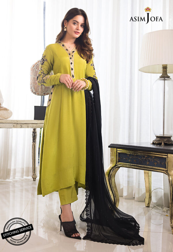 Asim Jofa Ajim-18 Embroidered Raw Silk