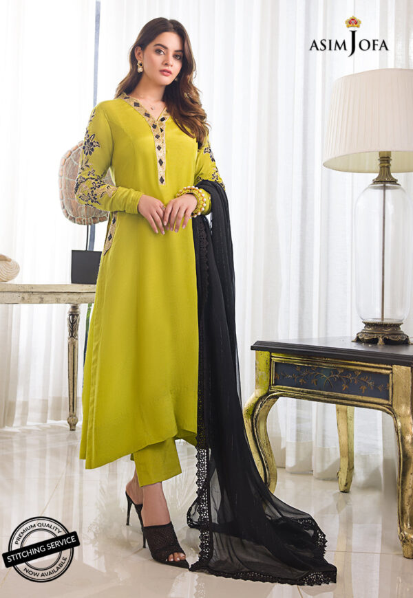 Asim Jofa Ajim-18 Embroidered Raw Silk