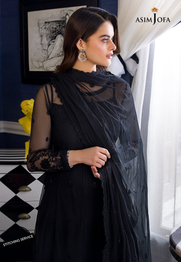 Asim Jofa Ajim-24 Embroidered Net